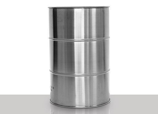 Stainless steel tight head drum: 60,0 liter, colour: matte stainless steel
