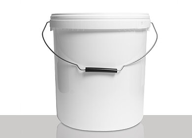 Kunststoff Rundeimer: 20,0 Liter, Farbe: weiß