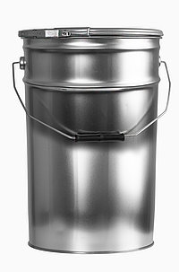 Tinplate bucket: 20,0 liter, colour: blank