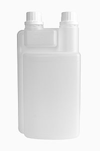 Kunststoff Dosierflasche 2-Neck/60: 1,0 Liter, Farbe: natur
