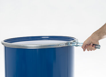 Stahlblech Deckelfass i.l.: 210,5 Liter, Farbe: blau RAL 5010 Stahlblech Deckelfass i.l.: 210,5 Liter, Farbe: blau RAL 5010