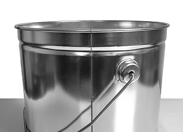 Weißblecheimer: 6,0 Liter, Farbe: blank