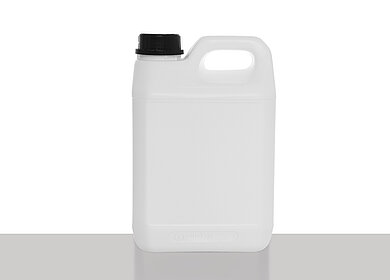 Kunststoffkanister fluoriert: 2,5 Liter, Farbe: weiß