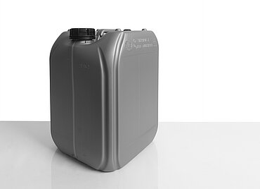 Plastic canister: 20,0 liter, colour: silver