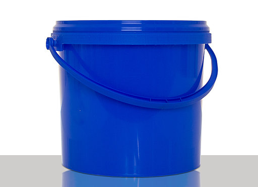 Kunststoff Rundeimer: 5,0 Liter, Farbe: blau