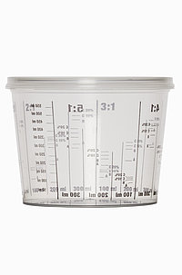 Laboratory cup: 550 milliliter, colour: clear transparent
