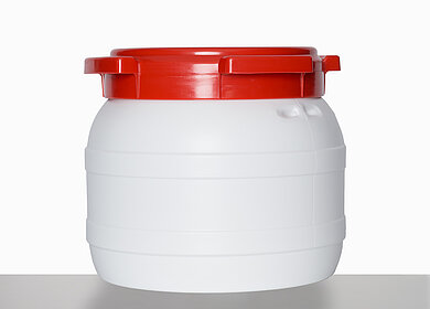 Wide neck drum: 10,0 liter, colour: white