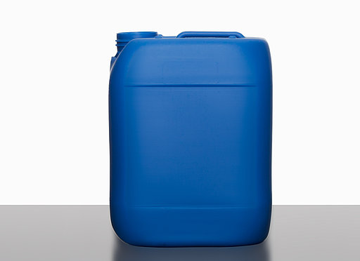 Plastic canister: 5,0 liter, colour: blue