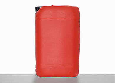 Plastic canister: 25,0 liter, colour: red