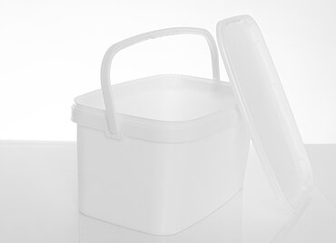 Kunststoff Rechteckeimer: 11,0 Liter, Farbe: weiß Kunststoff Rechteckeimer: 11,0 Liter, Farbe: weiß