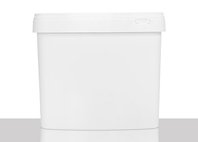 Square bucket: 24,7 liter, colour: white