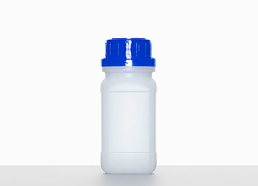 Kunststoff Chemikalienflasche: 100 Milliliter, Farbe: weiß