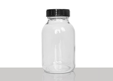 Wide neck bottle: 500 milliliter, colour: clear