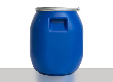 Kunststoff Deckelfass: 30,0 Liter, Farbe: blau