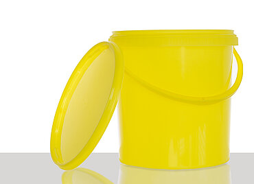 Kunststoff Rundeimer: 10,0 Liter, Farbe: gelb Kunststoff Rundeimer: 10,0 Liter, Farbe: gelb