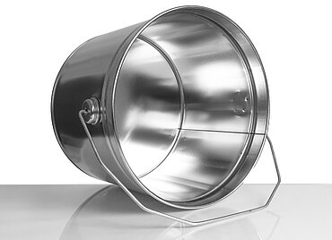 Weißblecheimer: 6,0 Liter, Farbe: blank