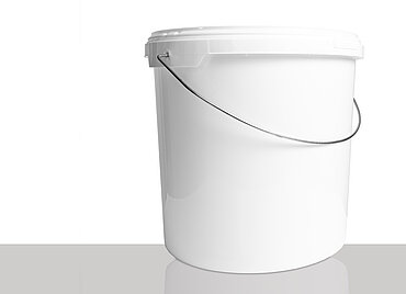 Kunststoff Rundeimer: 10,8 Liter, Farbe: weiß