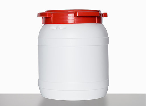 Wide neck drum: 15,0 liter, colour: white