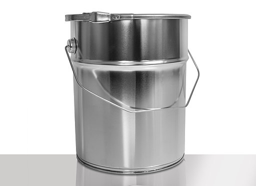 Weißblecheimer: 10,0 Liter, Farbe: blank