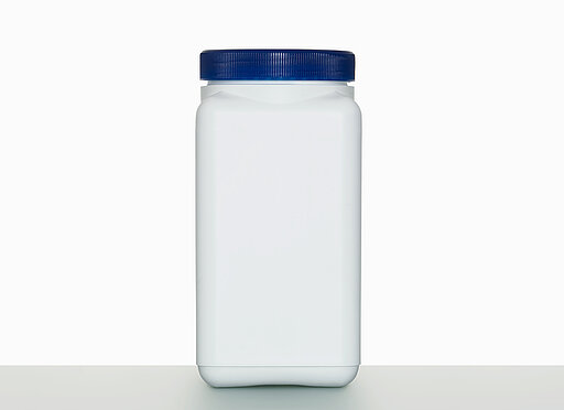 Kunststoff Vierkantflasche: 1,0 Liter, Farbe: natur