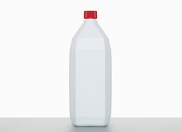 Kunststoff Vierkantflasche Barriere UN: 1,0 Liter, Farbe: weiß