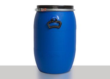 Kunststoff Deckelfass E.V.: 60,0 Liter, Farbe: blau