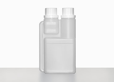 Kunststoff Dosierflasche 2-Neck/25: 250 Milliliter, Farbe: natur