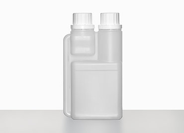 Kunststoff Dosierflasche 2-Neck/25: 250 Milliliter, Farbe: natur