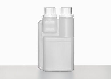Dosage Bottle 2-Neck/25: 250 milliliter, colour: natural