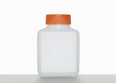 Kunststoff Vierkantflasche: 250 Milliliter, Farbe: natur