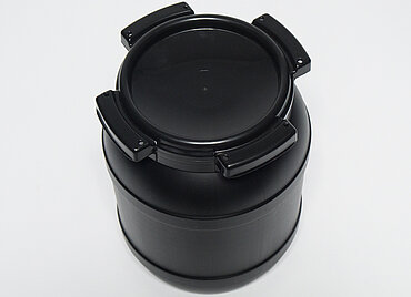 Kunststoff Schraubdeckelfass UV-beständig: 6,0 Liter, Farbe: schwarz