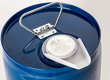 Combination tight head drum: 6,0 liter, colour: blue RAL 5010 Combination tight head drum: 6,0 liter, colour: blue RAL 5010