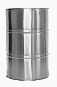 Stainless steel tight head drum: 100,0 liter, colour: matte stainless steel