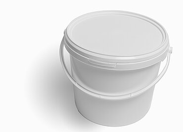 Kunststoff Rundeimer: 5,6 Liter, Farbe: weiß Kunststoff Rundeimer: 5,6 Liter, Farbe: weiß