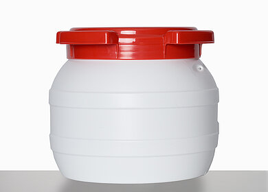 Kunststoff Schraubdeckelfass: 3,6 Liter, Farbe: weiß