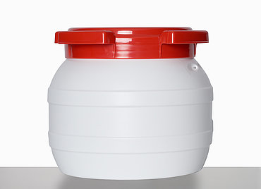 Kunststoff Schraubdeckelfass: 3,6 Liter, Farbe: weiß