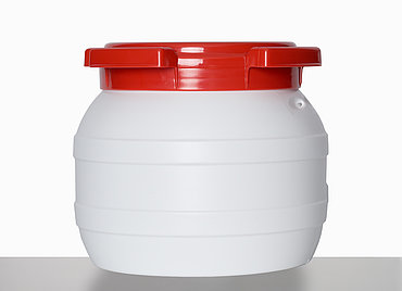 Wide neck drum: 3,6 liter, colour: white