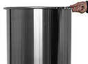 Stainless steel open head drum: 210,0 liter, colour: stainless steel matt