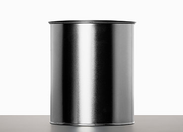 Weißblechdose: 1,0 Liter, Farbe: blank