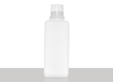 Kunststoff Vierkantflasche OV: 1,0 Liter, Farbe: natur