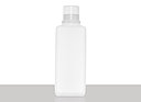 Kunststoff Vierkantflasche OV: 1,0 Liter, Farbe: natur