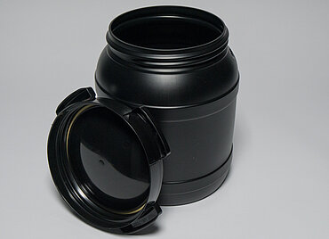 Kunststoff Schraubdeckelfass UV-beständig: 15,0 Liter, Farbe: schwarz Kunststoff Schraubdeckelfass UV-beständig: 15,0 Liter, Farbe: schwarz