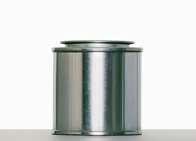 Ring lid can: 100 milliliter, colour: blank