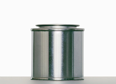 Weißblechdose: 100 Milliliter, Farbe: blank