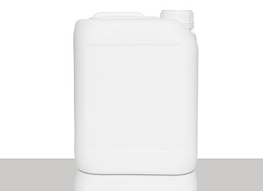 Kunststoffkanister fluoriert: 5,0 Liter, Farbe: weiß
