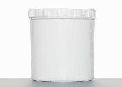 Screw cap can: 1,0 liter, colour: white