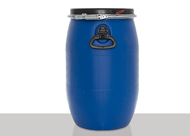 Kunststoff Deckelfass E.V.: 60,0 Liter, Farbe: blau