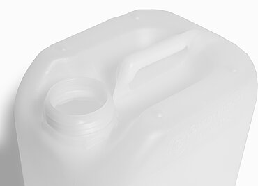 Plastic canister: 5,0 liter, colour: natural