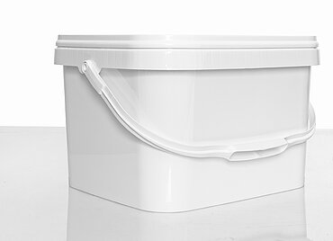 Kunststoff Rechteckeimer: 8,0 Liter, Farbe: weiß