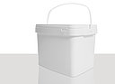 Square bucket: 20,0 liter, colour: white